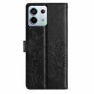 For Redmi Note 13 Pro 5G Butterflies and Flowers Leather Phone Case(Black) - 3