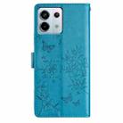 For Redmi Note 13 Pro 5G Butterflies and Flowers Leather Phone Case(Blue) - 3