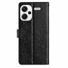 For Redmi Note 13 Pro+ Butterflies and Flowers Leather Phone Case(Black) - 3