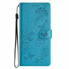 For Redmi Note 14 Pro 4G Butterflies and Flowers Leather Phone Case(Blue) - 3