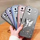 For vivo S7 / V20 Pro Plated Gradient Glitter Butterfly Holder TPU Phone Case(Silver) - 2