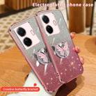 For vivo S15e / T1 Pro Plated Gradient Glitter Butterfly Holder TPU Phone Case(Silver) - 3