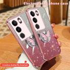 For vivo S17 / S17 Pro Plated Gradient Glitter Butterfly Holder TPU Phone Case(Purple) - 3
