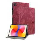 For Huawei MatePad SE 11 2024 Tiger Pattern Flip Leather Tablet Case(Red) - 1