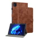 For itel Pad One 10.1 Tiger Pattern Flip Leather Tablet Case(Brown) - 1