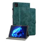 For itel Pad One 10.1 Tiger Pattern Flip Leather Tablet Case(Dark Green) - 1
