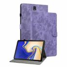 For Samsung Galaxy Tab S4 10.5 SM-T830 Tiger Pattern Flip Leather Tablet Case(Purple) - 1