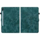 For Samsung Galaxy Tab S6 SM-T860/T865  Tiger Pattern Flip Leather Tablet Case, without Pen(Dark Green) - 3