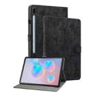 For Samsung Galaxy Tab S6 SM-T860/T865  Tiger Pattern Flip Leather Tablet Case, without Pen(Black) - 1