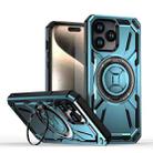 For iPhone 14 Pro Max Armor II Series MagSafe Magnetic Holder Phone Case(Light Blue) - 1