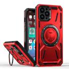 For iPhone 12 Pro Max Armor II Series MagSafe Magnetic Holder Phone Case(Red) - 1