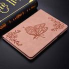 For Samsung Galaxy Tab S6 SM-T860/T865 Butterfly Flower Embossed Leather Tablet Case, without Pen(Rose Gold) - 2