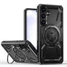 For Samsung Galaxy S24+ 5G Armor II Series MagSafe Magnetic Holder Phone Case(Black) - 1