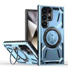 For Samsung Galaxy S24 Ultra 5G Armor II Series MagSafe Magnetic Holder Phone Case(Light Blue) - 1