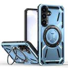 For Samsung Galaxy S22+ 5G Armor II Series MagSafe Magnetic Holder Phone Case(Light Blue) - 1