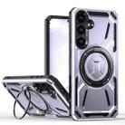 For Samsung Galaxy S25+ 5G Armor II Series MagSafe Magnetic Holder Phone Case(Light Purple) - 1