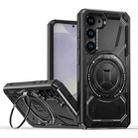 For Samsung Galaxy S25 5G Armor II Series MagSafe Magnetic Holder Phone Case(Black) - 1