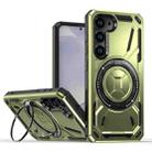 For Samsung Galaxy S25 5G Armor II Series MagSafe Magnetic Holder Phone Case(Army Green) - 1