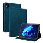 For itel Pad One 10.1 Butterfly Flower Embossed Leather Tablet Case(Blue) - 1