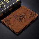 For itel Pad One 10.1 Butterfly Flower Embossed Leather Tablet Case(Brown) - 2