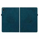 For Huawei MatePad SE 11 2024 Butterfly Flower Embossed Leather Tablet Case(Blue) - 3