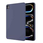 For iPad Pro 13 2024 Mutural Silicone Microfiber Tablet Case(Midnight Blue) - 1