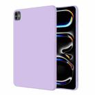 For iPad Pro 13 2024 Mutural Silicone Microfiber Tablet Case(Lavender) - 1