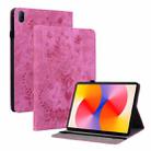 For Huawei MatePad SE 11 2024 Butterfly Rose Embossed Leather Tablet Case(Rose Red) - 1