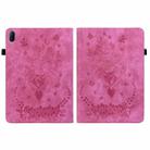 For Huawei MatePad SE 11 2024 Butterfly Rose Embossed Leather Tablet Case(Rose Red) - 3