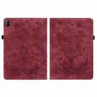 For Huawei MatePad SE 11 2024 Butterfly Rose Embossed Leather Tablet Case(Red) - 3