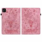 For itel Pad One 10.1 Butterfly Rose Embossed Leather Tablet Case(Pink) - 3