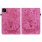 For itel Pad One 10.1 Butterfly Rose Embossed Leather Tablet Case(Rose Red) - 3