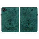 For itel Pad One 10.1 Butterfly Rose Embossed Leather Tablet Case(Green) - 3
