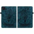 For itel Pad One 10.1 Butterfly Rose Embossed Leather Tablet Case(Dark Blue) - 3