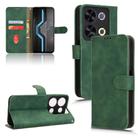 For itel P65 Skin Feel Magnetic Flip Leather Phone Case(Green) - 1