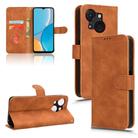 For itel A50C Skin Feel Magnetic Flip Leather Phone Case(Brown) - 1