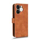 For itel A80 Skin Feel Magnetic Flip Leather Phone Case(Brown) - 3