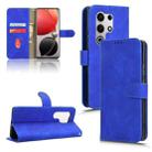 For itel S25 Ultra Skin Feel Magnetic Flip Leather Phone Case(Blue) - 1