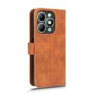 For itel A90 Skin Feel Magnetic Flip Leather Phone Case(Brown) - 3
