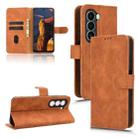 For itel A95 5G Skin Feel Magnetic Flip Leather Phone Case(Brown) - 1