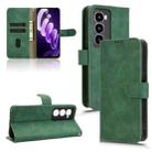 For itel City 100 Skin Feel Magnetic Flip Leather Phone Case(Green) - 1