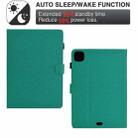 For iPad Pro 11 2024 Solid Color Fiber Texture Smart Tablet Leather Case(Lake Green) - 3