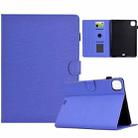 For iPad Pro 11 2024 Solid Color Fiber Texture Smart Tablet Leather Case(Purple) - 1