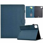 For iPad Pro 11 2022 / 2022 Solid Color Fiber Texture Smart Tablet Leather Case(Royal Blue) - 1