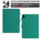 For iPad 10th Gen 10.9 2022 Solid Color Fiber Texture Smart Tablet Leather Case(Lake Green) - 3