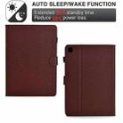 For iPad 10.2 2020 / 2019 Solid Color Fiber Texture Smart Tablet Leather Case(Brown) - 3