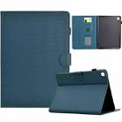 For iPad 10.2 2020 / 2019 Solid Color Fiber Texture Smart Tablet Leather Case(Royal Blue) - 1