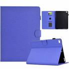 For iPad mini 5 / 4 / 3 / 2 / 1 Solid Color Fiber Texture Smart Tablet Leather Case(Purple) - 1