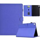 For iPad Air / Air 2 / 9.7 2017 / 2018 Solid Color Fiber Texture Smart Tablet Leather Case(Purple) - 1