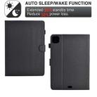 For iPad Air 11 2024 Solid Color Fiber Texture Smart Tablet Leather Case(Black) - 3